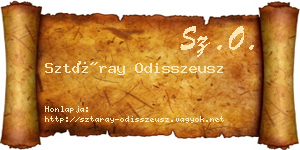 Sztáray Odisszeusz névjegykártya